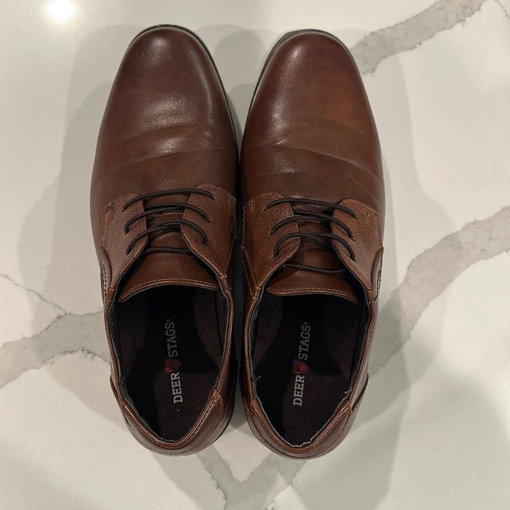 Deer Staggs Boys Matthew Jr Oxford Dress Shoes (Size 7M) Brown, Slip-on